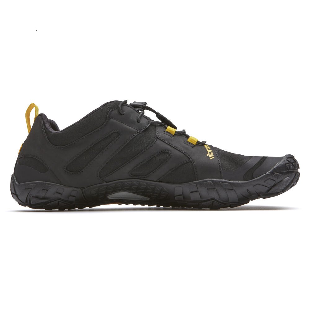 Vibram Five Fingers Mens V-Trail 2.0 - Running Shoes Black/Yellow - ODR571306